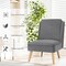 Velvet Accent Chair with Rubber Wood Legs and Ergonomic Backrest Perfect for Any Room